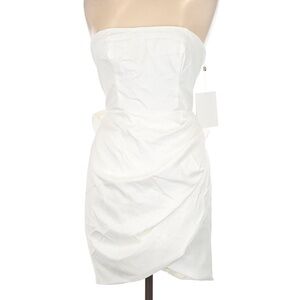 Alamour Elegant White Strapless Dress